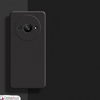 Liquid Air silikoninis dėklas - juodas (Xiaomi Redmi A3) Liquid Air silikoninis dėklas - juodas (Xiaomi Redmi A3)